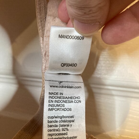 Calvin Klein Women's Perfectly Fit Modern T-Shirt Underwire Bra - Beige - 34C - Picture 4 of 9